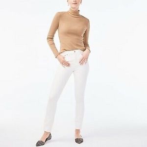 J. Crew Women’s 10” High Rise Skinny Jeans in White Denim